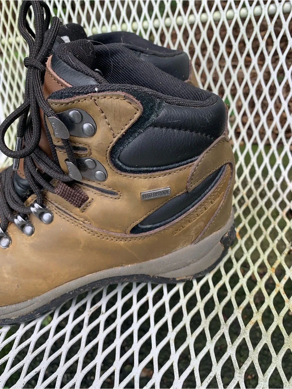 Merrell Reflex II Leather Mid Waterproof Brown Boots Men's Size 8 J131179C